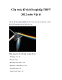 Cấu trúc đề thi tốt nghiệp THPT 2012 môn Vật lý 