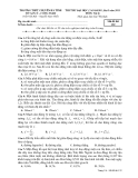THI THỬ ĐẠI HỌC CAO ĐẲNG, Đợt I năm 2011 MÔN: Vật lý : TRƯỜNG THPT CHUYÊN HÀ TĨNH TỔ VẬT LÝ – CÔNG NGHỆ  