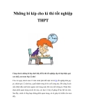 Những bí kíp cho kì thi tốt nghiệp THPT 