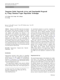 Báo cáo hóa học: " Tungsten Oxide Nanorods Array and Nanobundle Prepared by Using Chemical Vapor Deposition Technique"