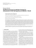 Báo cáo hóa học: " Research Article Modiﬁed Isochronous Coordination Function for Enhancement of VoIP Call Capacity over IEEE 802.11 WLAN"