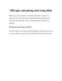 Mỗi ngày một phong cách trang điểm