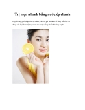 Trị mụn nhanh bằng nước ép chanh