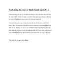 Xu hướng tóc mái sẽ thịnh hành năm 2012