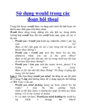 Sử dụng would trong các đoạn hội thoại