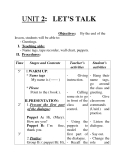 UNIT 2: LET’S TALK