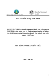 Báo cáo nghiên cứu nông nghiệp: Nghiên cứu xây dựng mô hình sản xuất rau an toàn dạng công nghệ cao và tăng cường năng lực về kiểm tra chất lượng, quản lý sau thu hoạch cho ngành sản xuất rau ở Việt Nam (MS6)