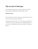 Mẹo trẻ mãi với thời gian