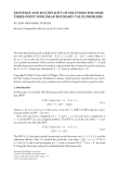 Báo cáo hóa học: "EXISTENCE AND MULTIPLICITY OF SOLUTIONS FOR SOME THREE-POINT NONLINEAR BOUNDARY VALUE PROBLEMS"