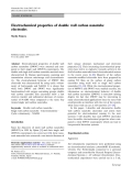 Báo cáo hóa học: "Electrochemical properties of double wall carbon nanotube electrodes"