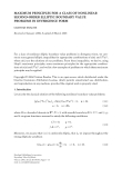 Báo cáo hóa học: "MAXIMUM PRINCIPLES FOR A CLASS OF NONLINEAR SECOND-ORDER ELLIPTIC BOUNDARY VALUE PROBLEMS IN DIVERGENCE FORM CRISTIAN ENACHE "