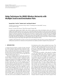 Báo cáo hóa học: "  Relay Techniques for MIMO Wireless Networks with Multiple Source and Destination Pairs"