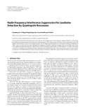 Báo cáo hóa học: "  Radio Frequency Interference Suppression for Landmine Detection by Quadrupole Resonance"