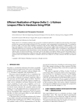 Báo cáo hóa học: "Efﬁcient Realization of Sigma-Delta (Σ-Δ) Kalman Lowpass Filter in Hardware Using FPGA"