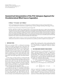 Báo cáo hóa học: " Geometrical Interpretation of the PCA Subspace Approach for Overdetermined Blind Source Separation"