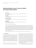 Báo cáo hóa học: " Multihop Medium Access Control for WSNs: An Energy Analysis Model"