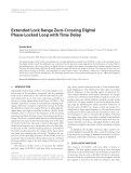 Báo cáo hóa học: "  Extended Lock Range Zero-Crossing Digital Phase-Locked Loop with Time Delay"