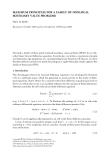 MAXIMUM PRINCIPLES FOR A FAMILY OF NONLOCAL BOUNDARY VALUE PROBLEMS PAUL W. ELOE Received 21 October