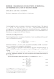 RATE OF CONVERGENCE OF SOLUTIONS OF RATIONAL DIFFERENCE EQUATION OF SECOND ORDER ˇ ´ ´ S.