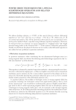 POWER SERIES TECHNIQUES FOR A SPECIAL SCHRÖDINGER OPERATOR AND RELATED DIFFERENCE EQUATIONS MORITZ