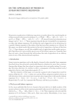 ON THE APPEARANCE OF PRIMES IN LINEAR RECURSIVE SEQUENCES JOHN H. JAROMA Received 16 August 2004 and
