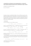 ASYMPTOTIC ESTIMATES AND EXPONENTIAL STABILITY FOR HIGHER-ORDER MONOTONE DIFFERENCE EQUATIONS ´