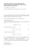 TWO-POINT BOUNDARY VALUE PROBLEMS FOR HIGHER-ORDER LINEAR DIFFERENTIAL EQUATIONS WITH STRONG