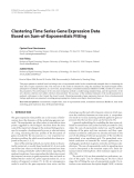 Báo cáo hóa học: " Clustering Time Series Gene Expression Data Based on Sum-of-Exponentials Fitting"