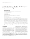 Báo cáo hóa học: " Optimized Multichannel Filter Bank with Flat Frequency Response for Texture Segmentation"