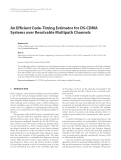 Báo cáo hóa học: " An Efﬁcient Code-Timing Estimator for DS-CDMA Systems over Resolvable Multipath Channels"