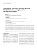 Báo cáo hóa học: " Optimal Power Distribution Control for Multicode MC-CDMA with Zero-Forcing Successive Interference Cancellation"