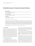 Báo cáo hóa học: "  Probabilistic Aspects in Spoken Document Retrieval Wolfgang Macherey"