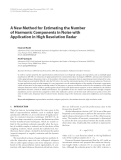 Báo cáo hóa học: " A New Method for Estimating the Number of Harmonic Components in Noise with Application in High Resolution Radar"