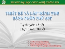 Thiết kế và lập trình Web bằng ngôn ngữ ASP_Phần 2: HTML và Javascript