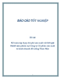 Đề tài:  Kế toán tập hợp chi phí sản xuất và tính giá thành sản phẩm tại Công ty Cổ phần sản xuất và kinh doanh đồ uống Thảo Mộc