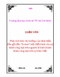 Luận văn: Phân tích khúc thị trường của nhãn hiệu dầu gội đầu “X-men” một điển hình của sự thành công dựa trên nguyên lý kinh doanh thành công dựa trên sự khác biệt