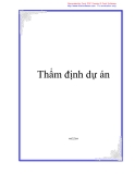 Sách Thẩm định dự án