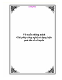 Vô tuyến thông minh: Giải pháp công nghệ sử dụng hiệu quả tần số vô tuyến