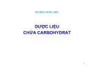 DƯỢC LIỆU CHỨA CARBOHYDRAT