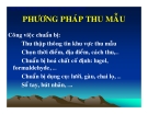 Phương pháp thu mẫu