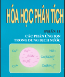 Phần 2 Các phản ứng ion trong dung dịch nước