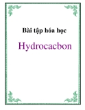 Bài tập hóa học: Hydrocacbon