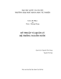 KỸ THUẬT VÀ QUẢN LÝ HỆ THỐNG NGUỒN NỚC