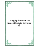 Sự giúp ích của Excel trong việc phân tích kinh tế