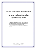 Tài liệu hướng dẫn sử dụng phần mềm soạn thảo văn bản OpenOffice.org Writer