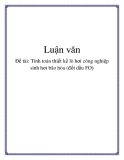 ĐỀ TÀI: Tính toán thiết kế lò hơi công nghiệp sinh hơi bão hòa (đốt dầu FO)
