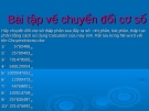 Bài tập về chuyển đổi cơ số