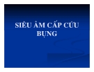 Siêu âm cấp cứu bụng