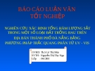 NGHIÊN CỨU XÁC ĐỊNH TỔNG HÀM LƯỢNG SẮT TRONG MỘT SỐ LOẠI ĐẤT TRỒNG RAU TRÊN ĐỊA BÀN THÀNH PHỐ ĐÀ NẴNG BẰNG PHƯƠNG PHÁP TRẮC QUANG PHÂN TỬ UV - VIS