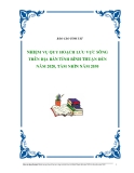 BÁO CÁO TÓM TẮT : NHIỆM VỤ QUY HOẠCH LƯU VỰC SÔNG TRÊN ĐỊA BÀN TỈNH BÌNH THUẬN ĐẾN NĂM 2020, TẦM NHÌN NĂM 2030